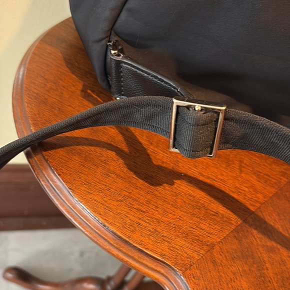 Kate Spade  backpack  sling back  knapsack  nylon Black. Gold tone. HW like new. - Picture 9 of 15